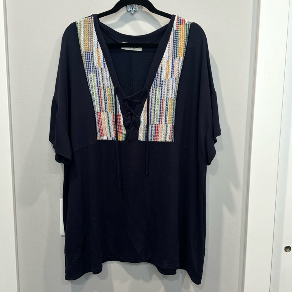 Haptics V-Neck Knit Blouse